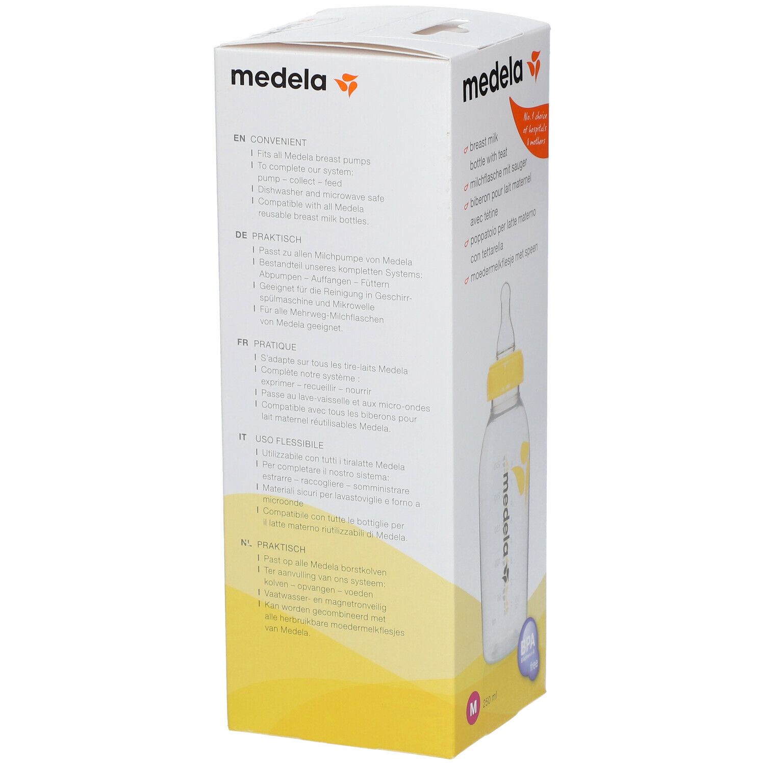 Medela Biberon pour lait maternel avec tétine 250 ml