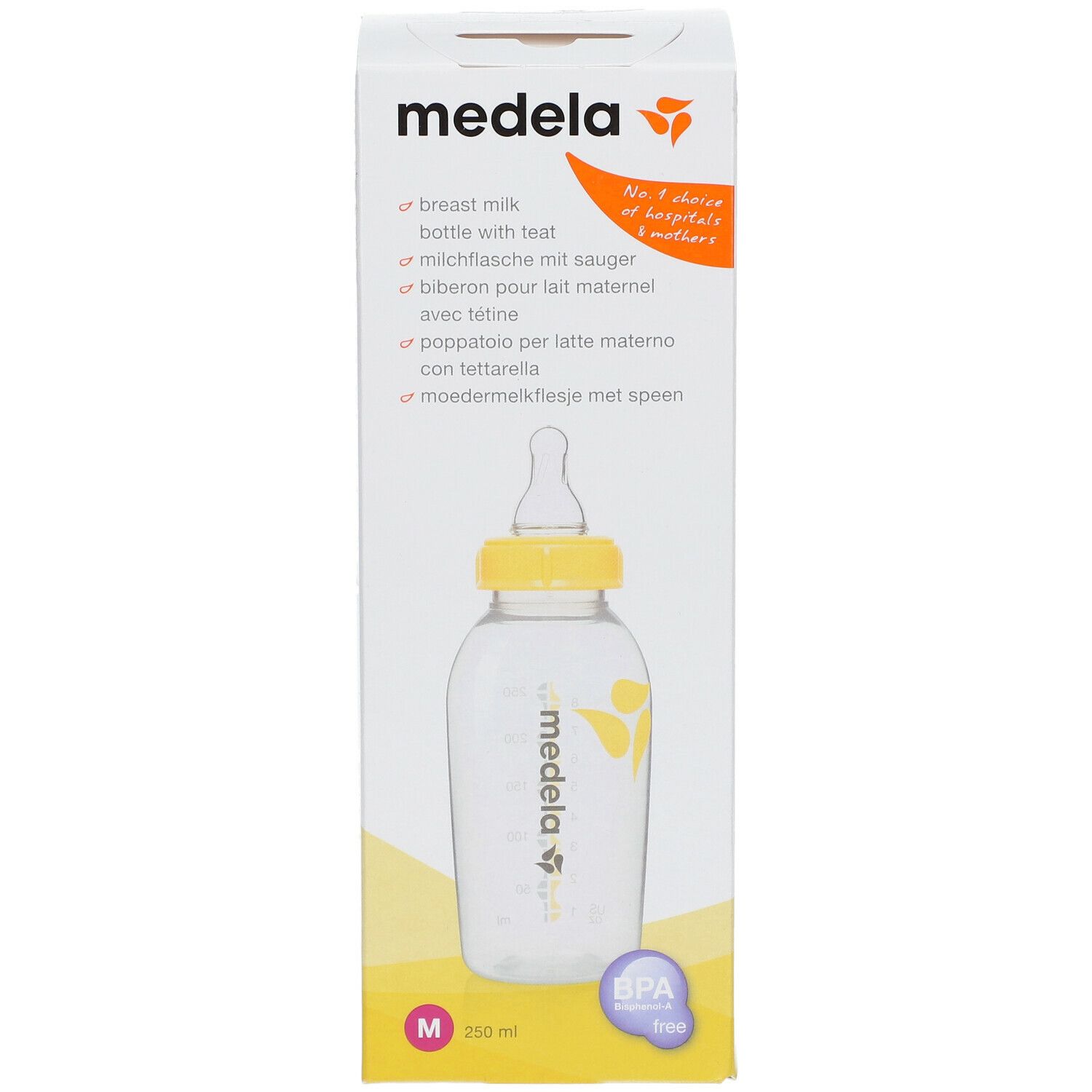 Medela Biberon pour lait maternel avec tétine 250 ml