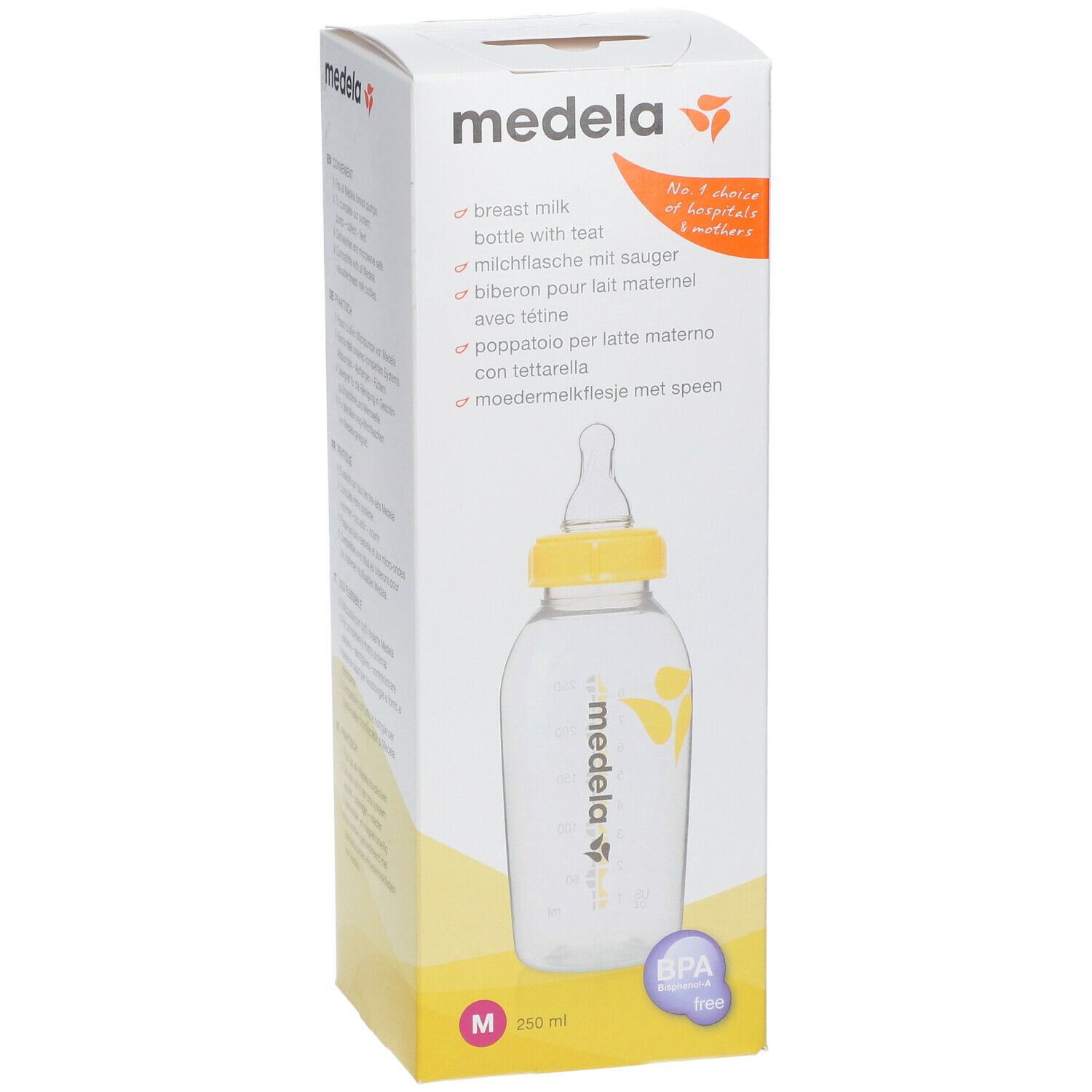 Medela Biberon pour lait maternel avec tétine 250 ml