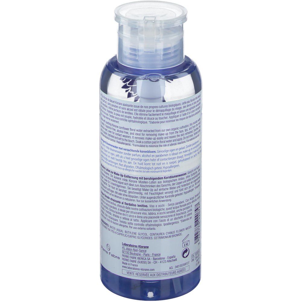 KLORANE Make-Up Entferner mit beruhigende Kornblume