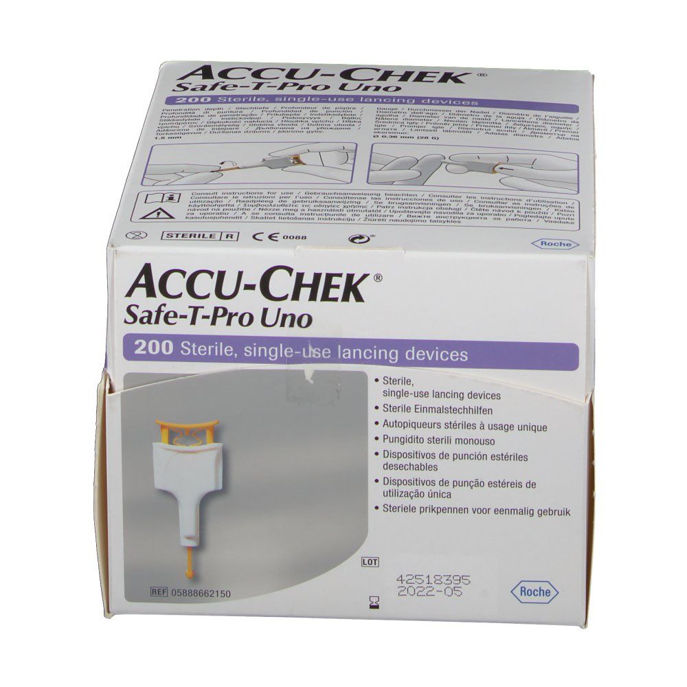 Accu-Chek® Safe-T-Pro Uno Autopiqueurs stériles à usage unique