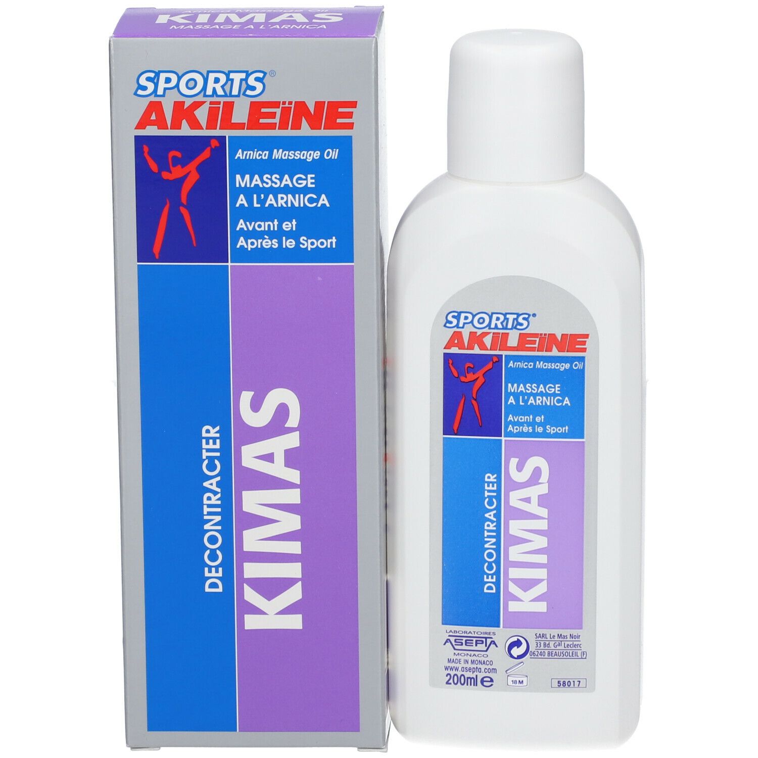 Akileïne Sports® Kimas Massage à l'Arnica