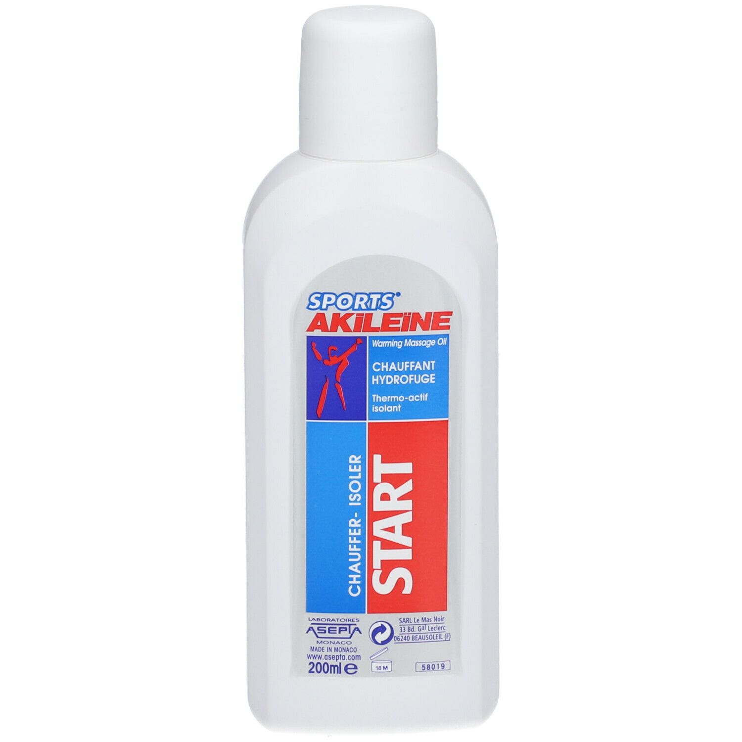 Akileïne Sports® START  Huile chauffante hydrofuge