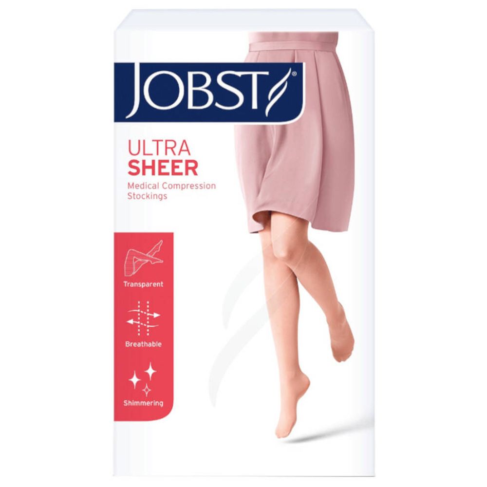 JOBST® UltraSheer Cl 2 Bas genou pied fermé S Noir