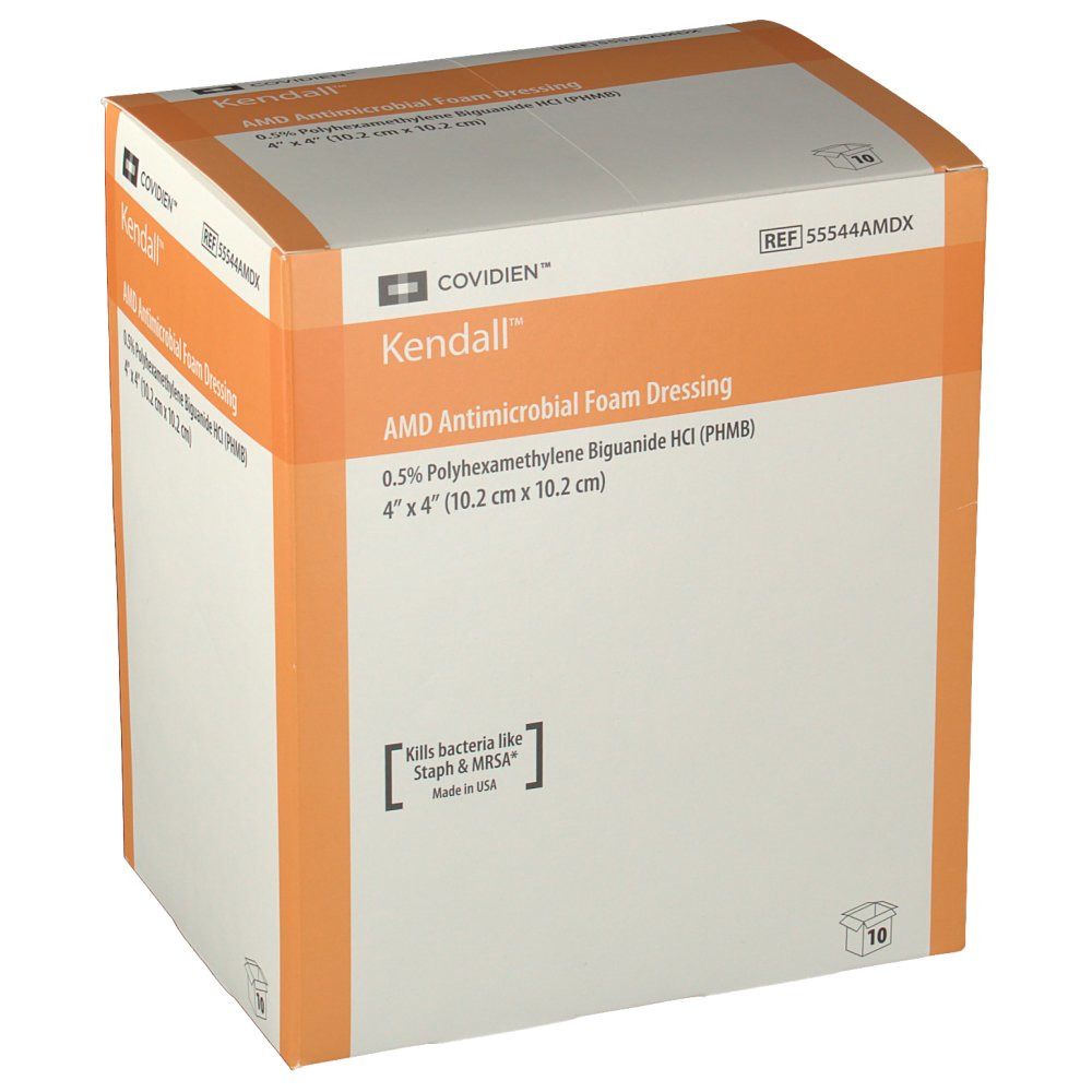 Kendall™ AMD Pansement mousse hydrocellulaire Stérile 10,2 cm x 10,2 cm