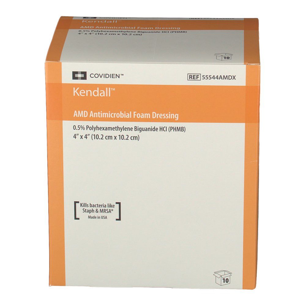Kendall™ AMD Pansement mousse hydrocellulaire Stérile 10,2 cm x 10,2 cm