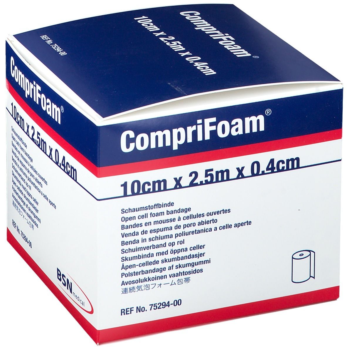 CompriFoam® Schaumstoffbinde 10 cm x 2,5 m x 0,4 cm
