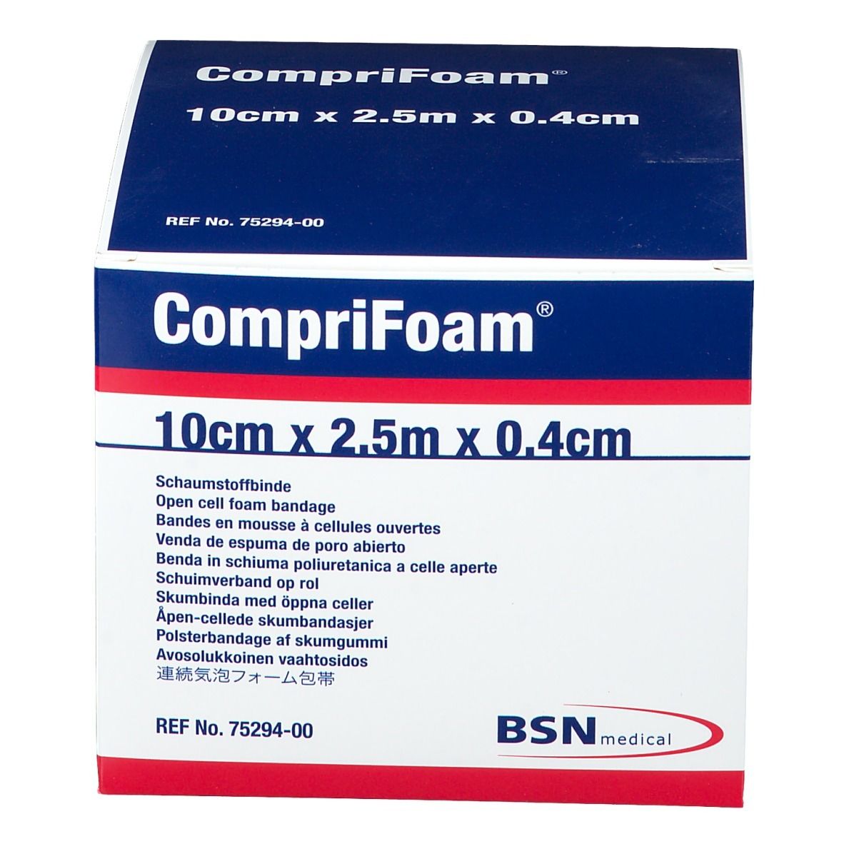 CompriFoam® Schaumstoffbinde 10 cm x 2,5 m x 0,4 cm