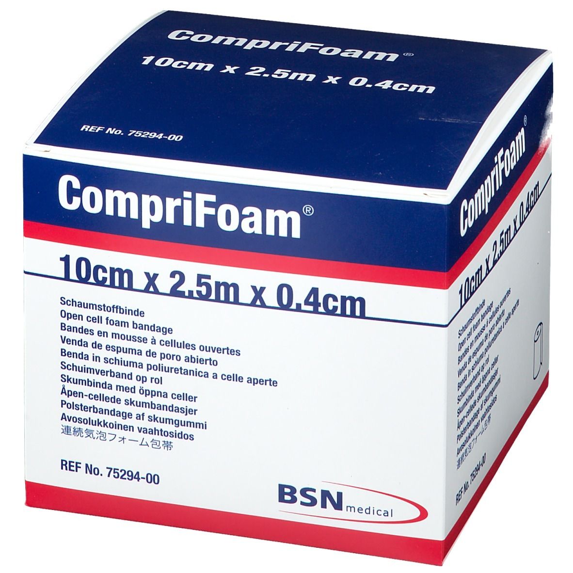 CompriFoam® Schaumstoffbinde 10 cm x 2,5 m x 0,4 cm