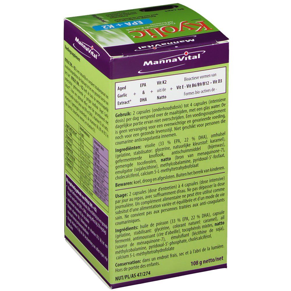 MannaVital® Kyolic EPA + K2