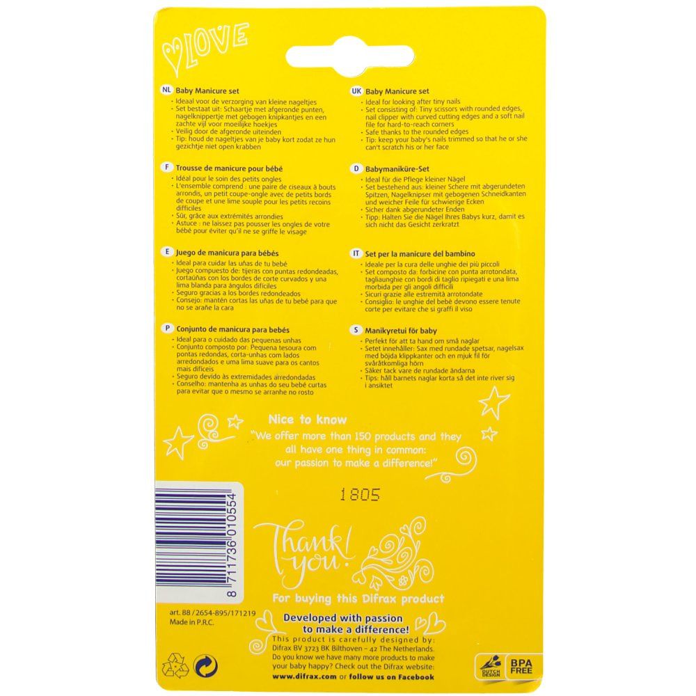 difrax® Set de manucure pour bébé