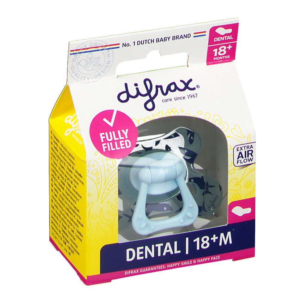 Difrax Sucette Dental 18 mois et plus