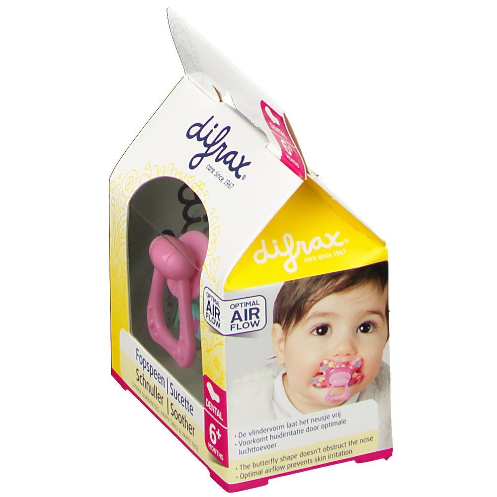 difrax® Schnuller - Dental Mädchen +6 Monate