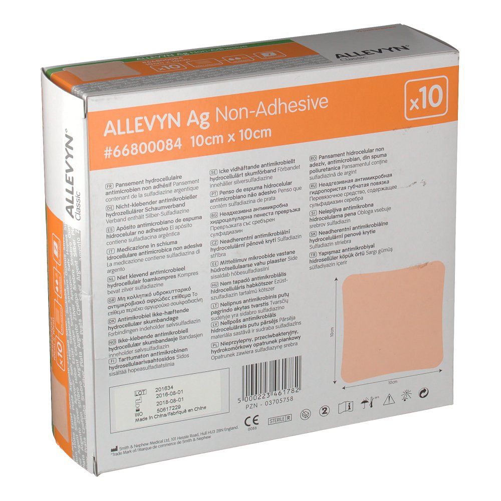 ALLEVYN AG Nicht klebend 10 x 10 cm
