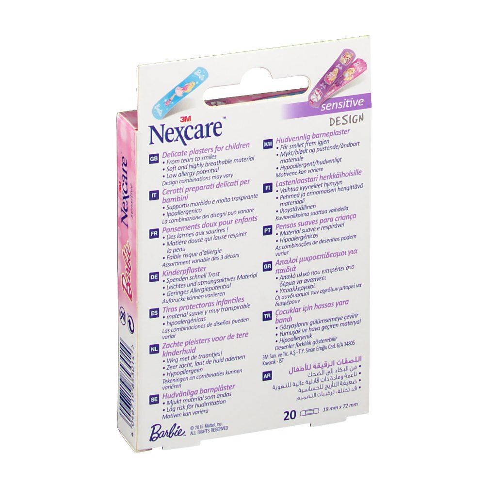 3M Nexcare™ Sensitive Design Barbie 1,9 x 7,2 cm