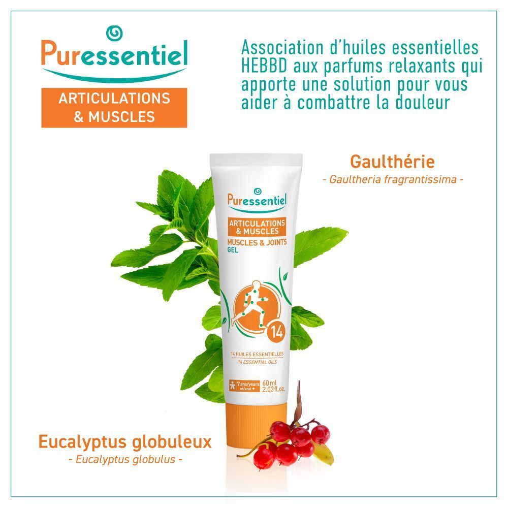 Puressentiel Artikulationen & Muskeln Gel Tube mit Kräutern.
