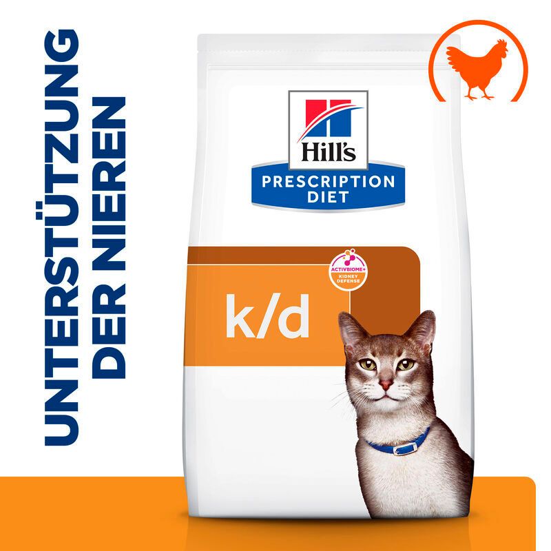 Hill's Prescription Diet k/d Trockenfutter für Katzen mit Huhn