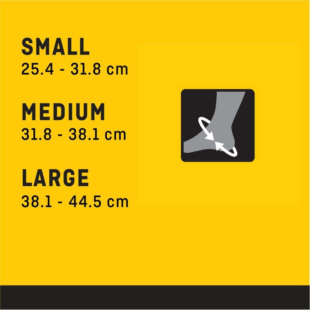 3M FUTURO Comfort Lift Knöchelbandage, Größe S, in Verpackung. Produktabbildung mit Bein und Fuß.