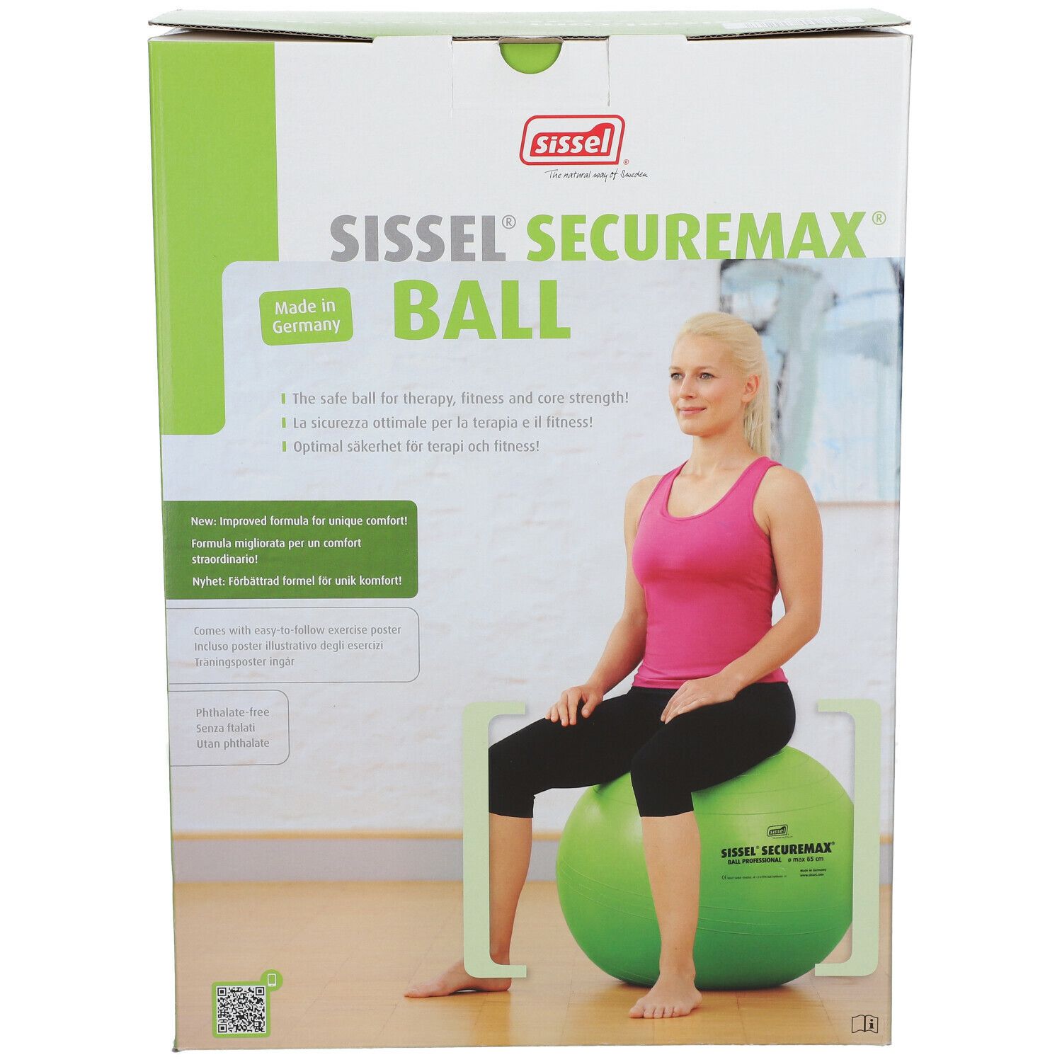 Sissel® Securemax Ball Ballon de Gymnastique Gris 65 cm