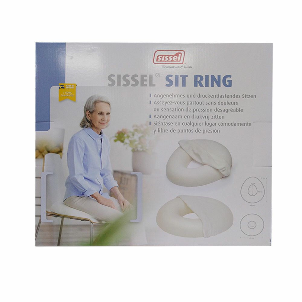 Sissel® Sit Ring rund + Bezug weiß