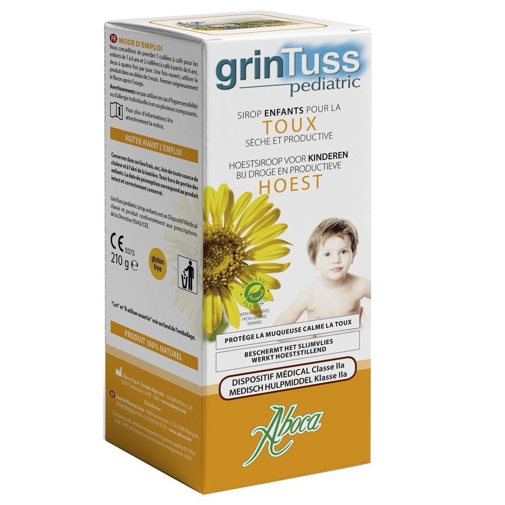 grinTuss Pédiatrique - Sirop Enfants Aboca, 180 grammes 
