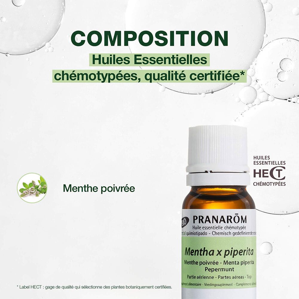 Texte avec garanties des huiles essentielles. 100% naturelles, pures et intégrales.