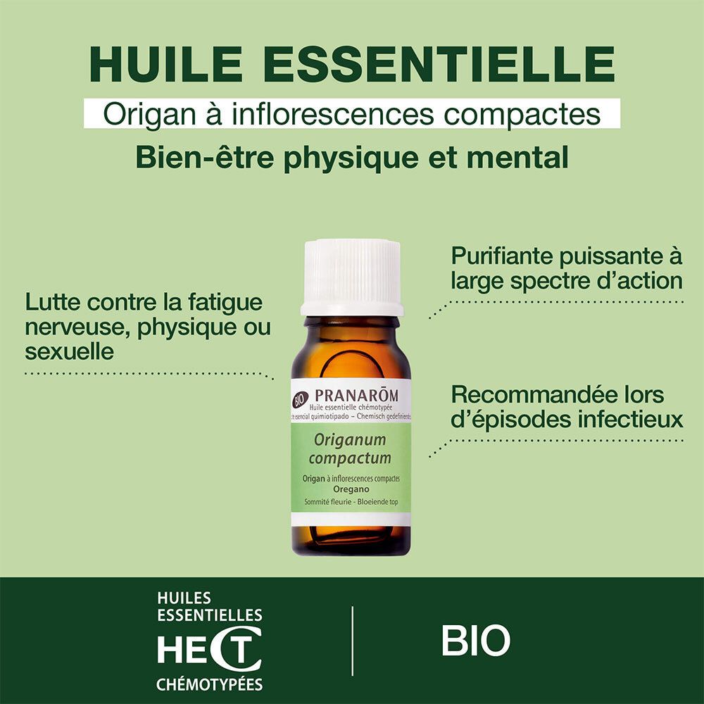 Flacon brun avec bouchon blanc. Étiquette avec texte et logo. Texte en français.