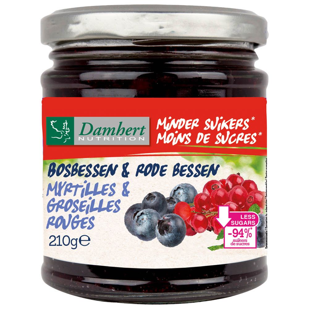 Damhert Tagatesse Confiture myrtilles/groseille rouges