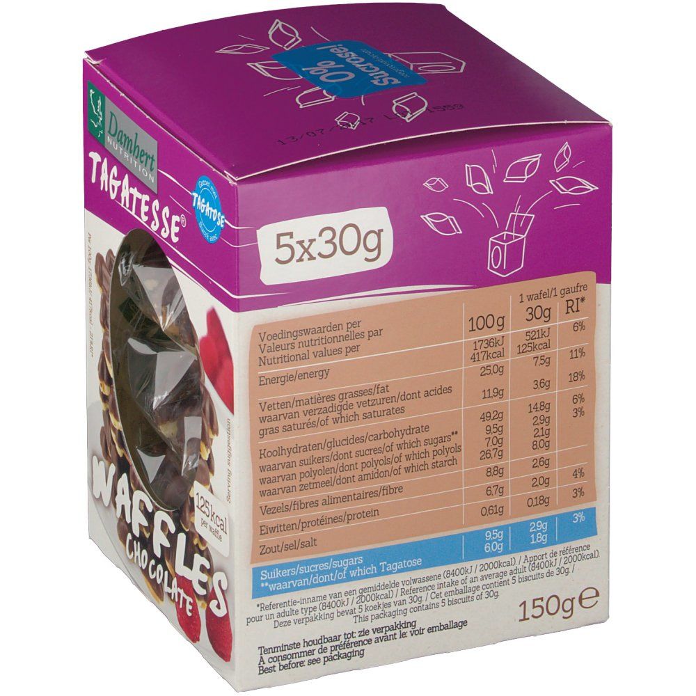 Damhert TAGATESSE® Waffeln mit Schokolade