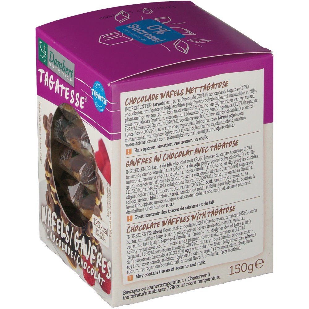 Damhert TAGATESSE® Waffeln mit Schokolade