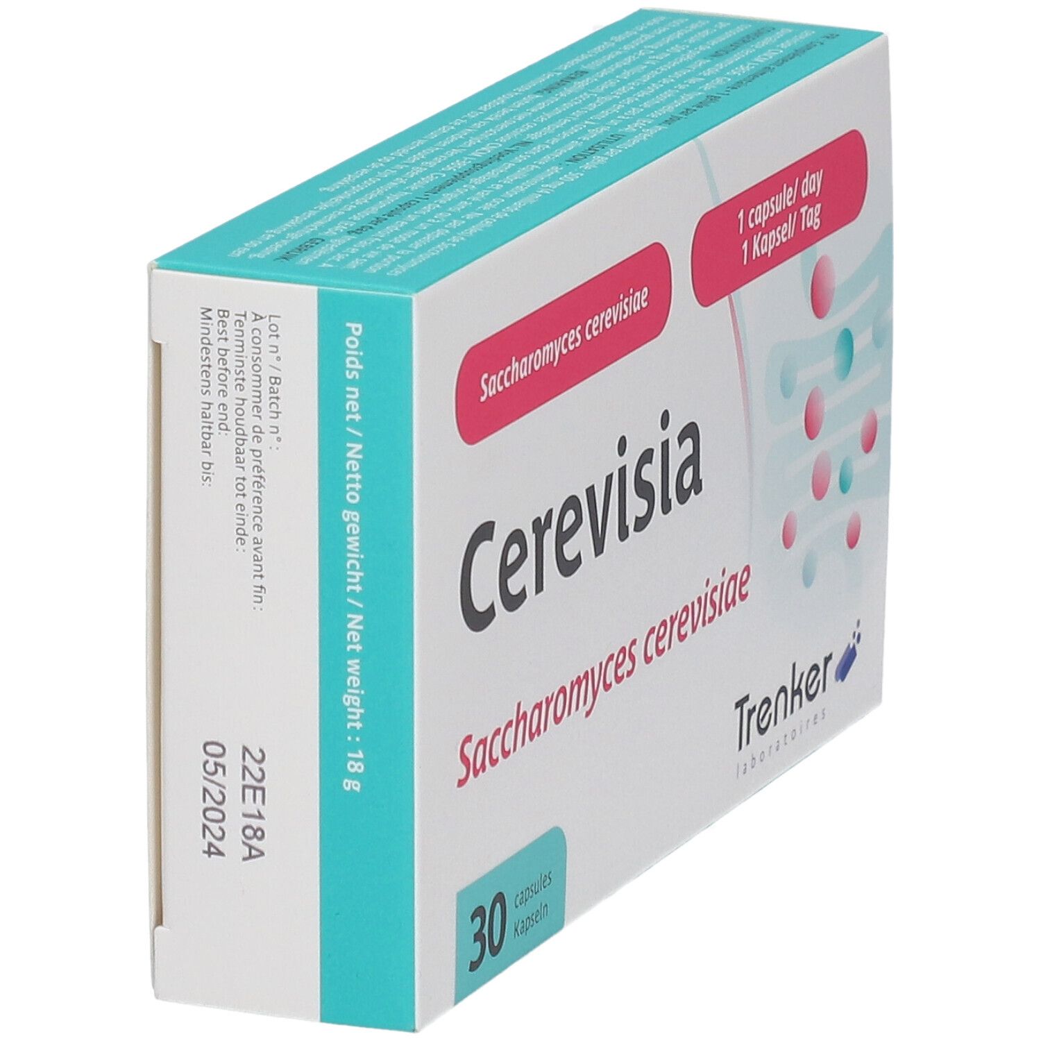 Imutis Cerevisia: 1 Kapsel täglich, Saccharomyces cerevisiae CNCM I-3856.
