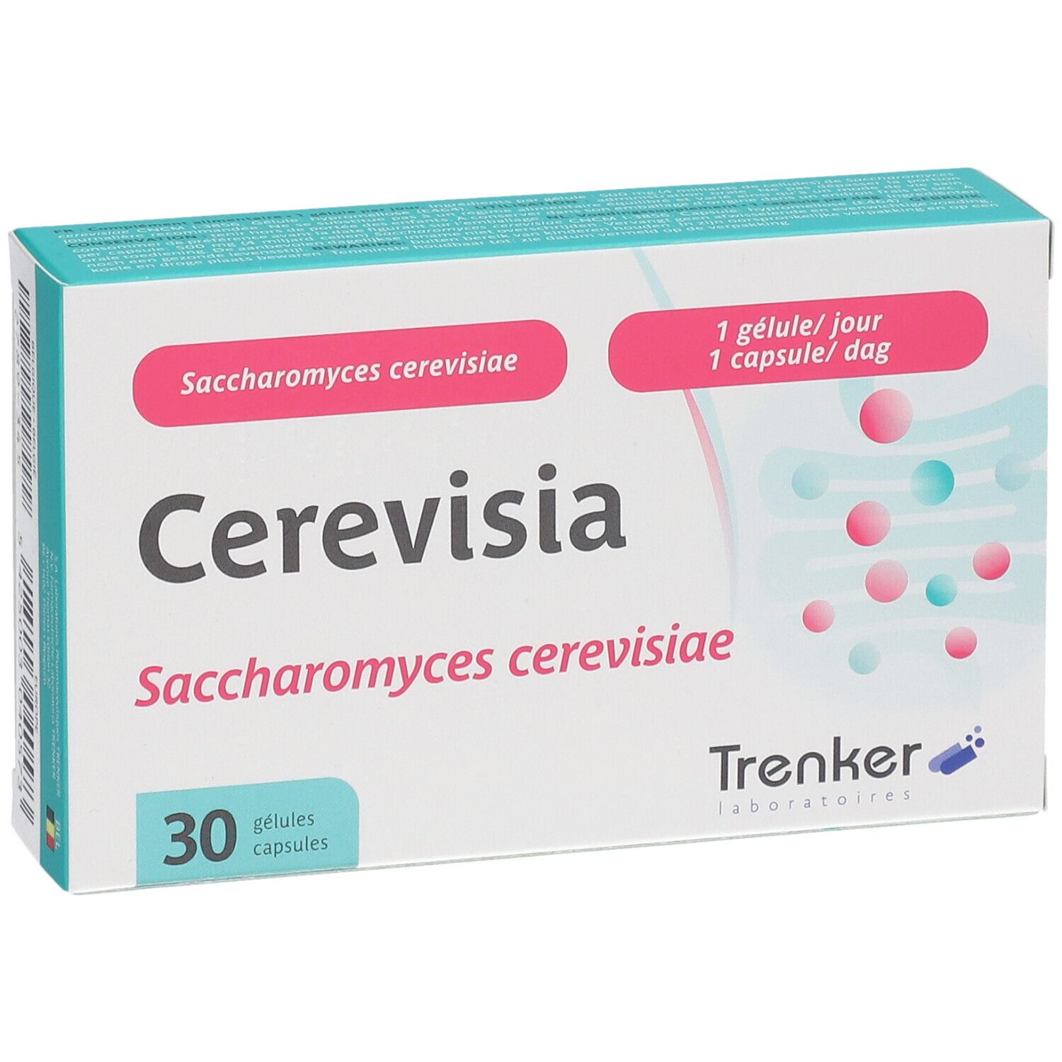 Zwei Packungen Imutis Cerevisia auf einem Regal.