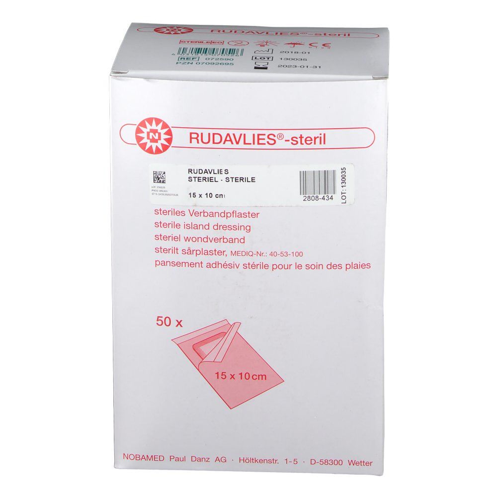 RUDAVLIES®-steril Verbandpflaster 10 x 10 cm