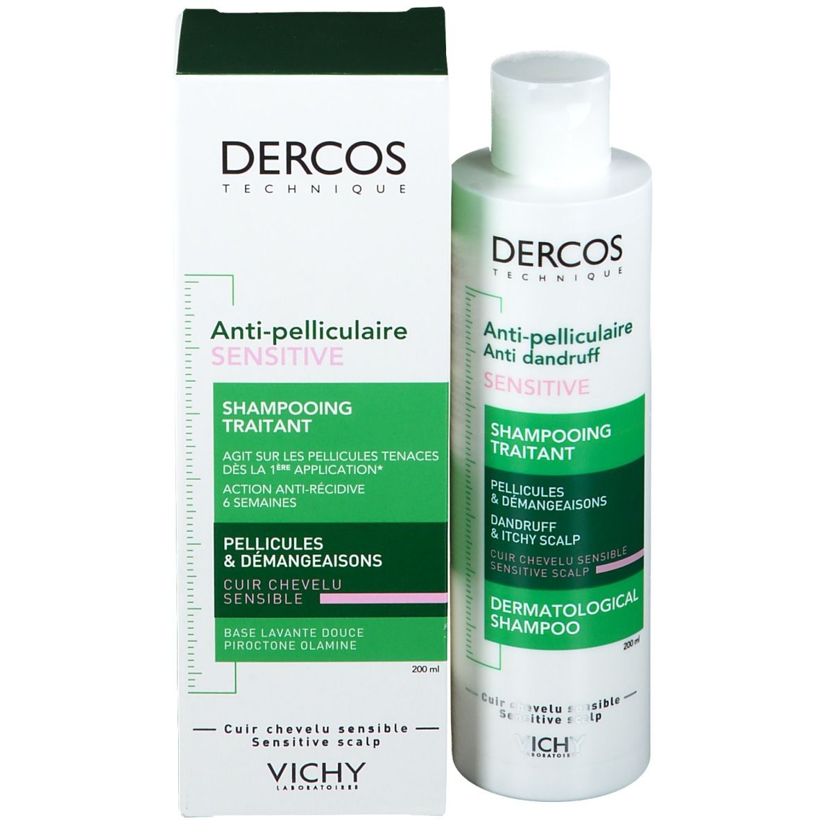 VICHY Dercos Technique Anti-Pelliculaire Sensitive Shampooing Traitant