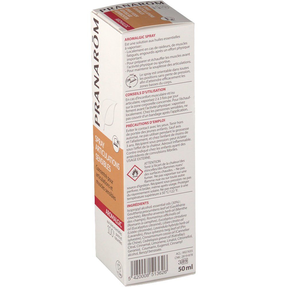 Pranarom Aromalgic Spray articulations sensibles