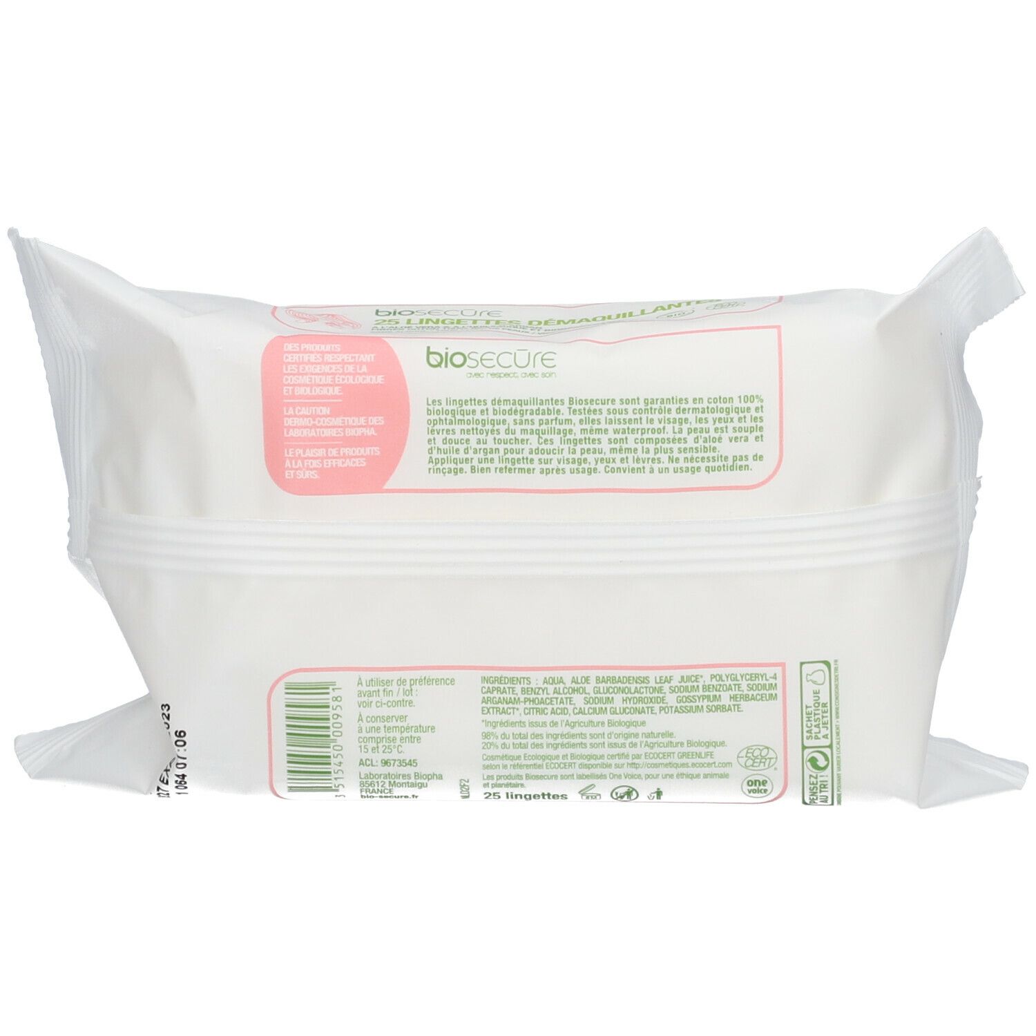 Bio Secure Make-up-Entferner-Tücher