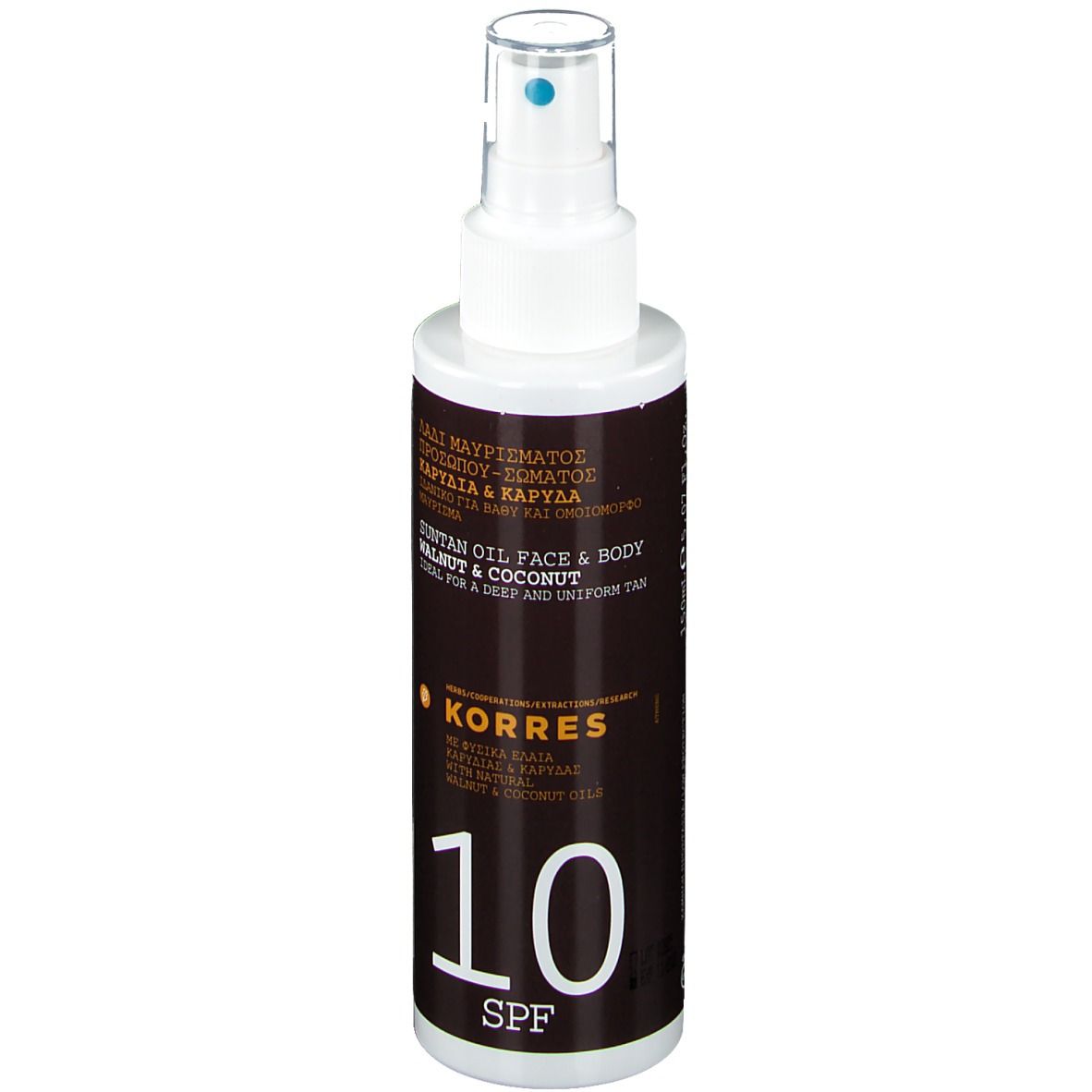 KORRES® Huile de bronzage Noix & noix de coco SPF10