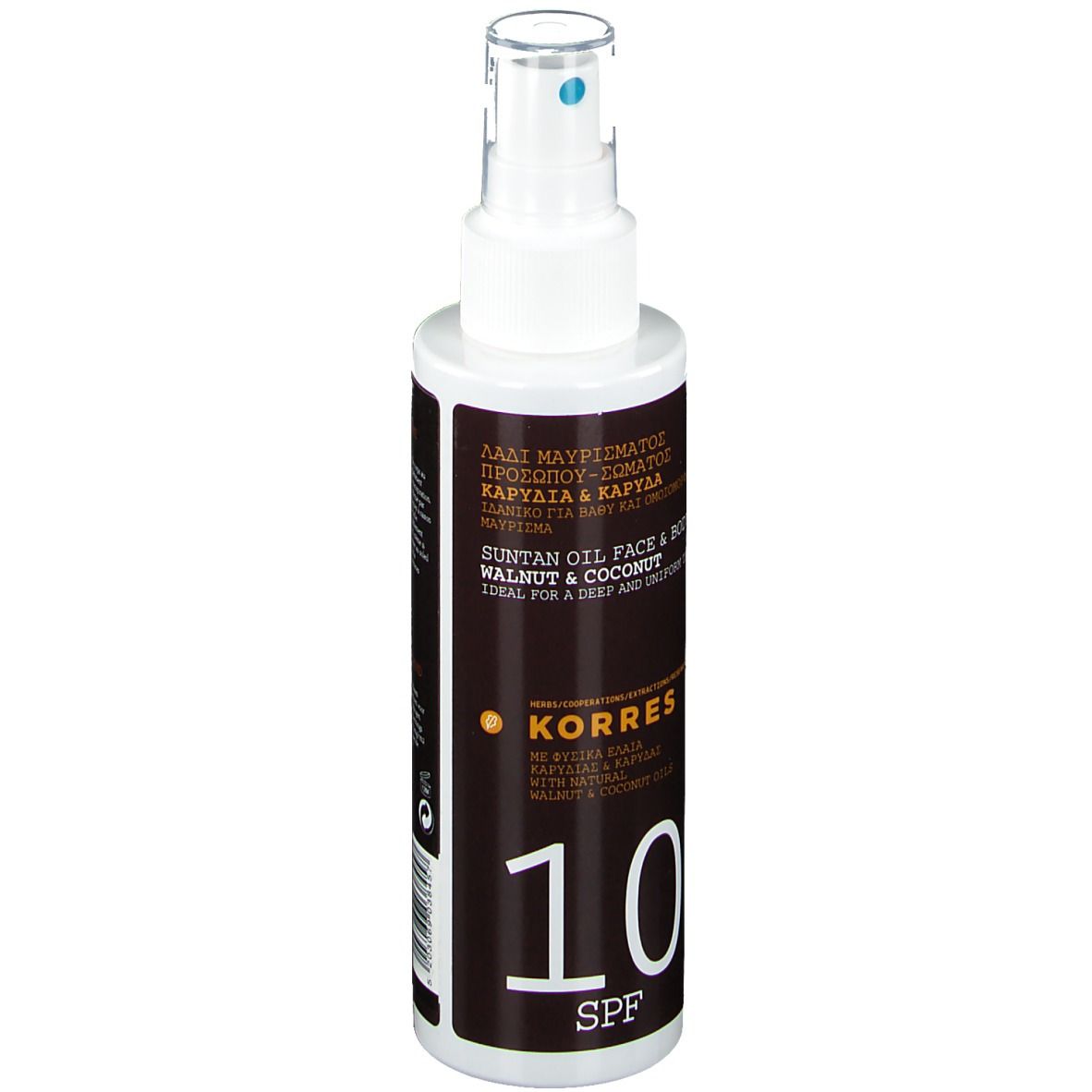 KORRES® Huile de bronzage Noix & noix de coco SPF10
