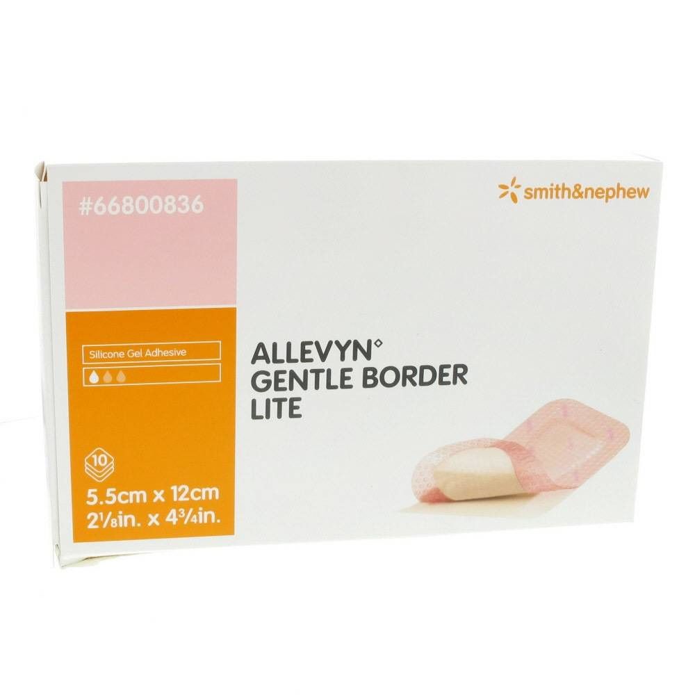 smith & nephew ALLEVYN Gentle Border Lite Schaumverband 5,5 x 12 cm