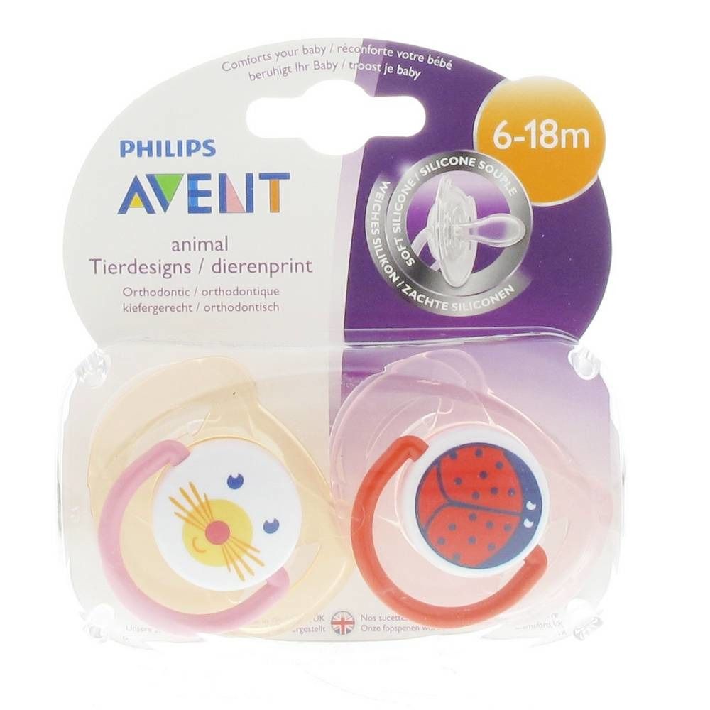 Philips® AVENT Freeflow Beruhigungssauger Tiermotive 6-18 Monate