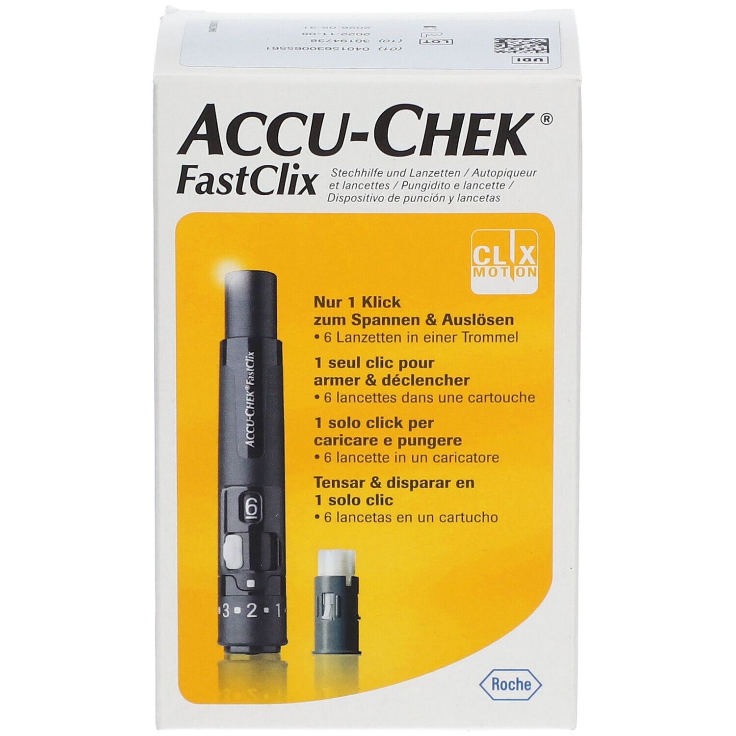 ACCU-CHEK® FastClix Stechhilfe + Kartusche mit 6 Lanzetten