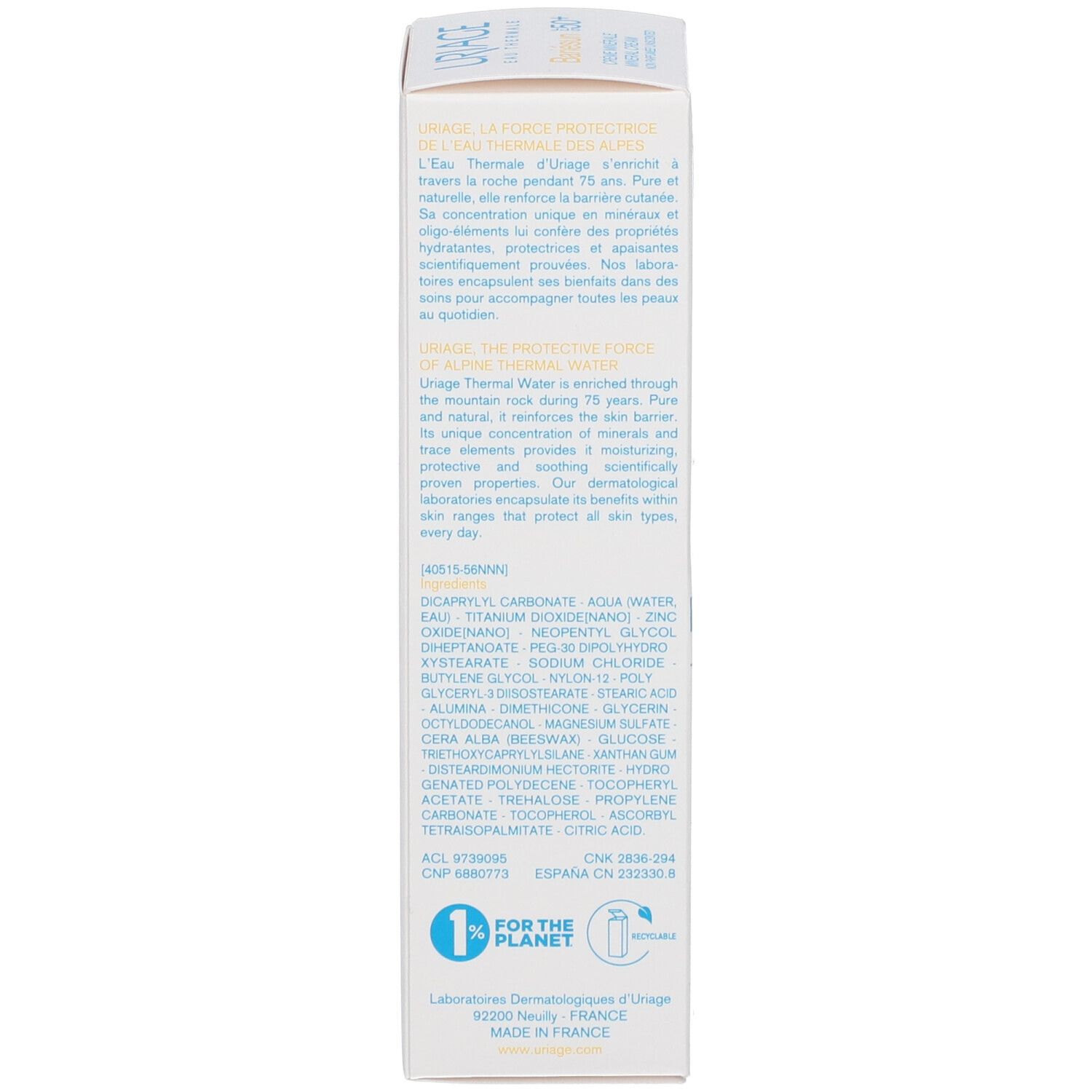 URIAGE Bariésun Mineralische Creme LSF 50+