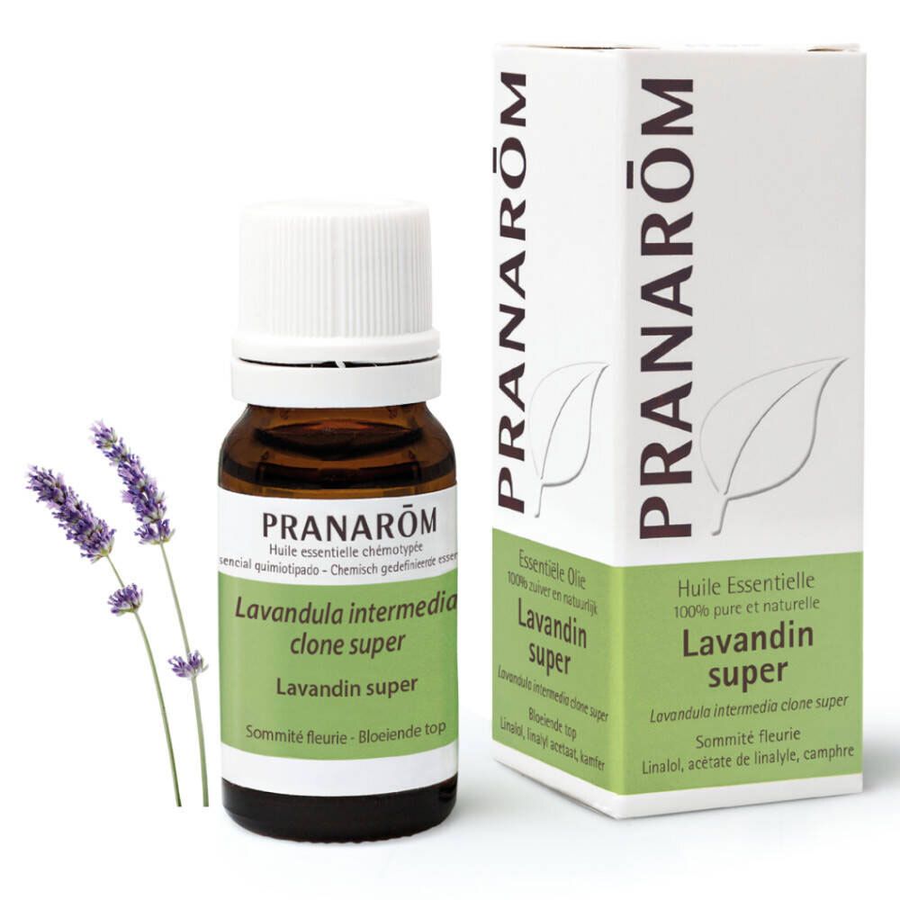 PRANARÔM - Lavandin Super Bio - Huile Essentielle Chémotypée - Relaxation & Récupération - 100 % Pure Et Naturelle - HECT - 10 ml