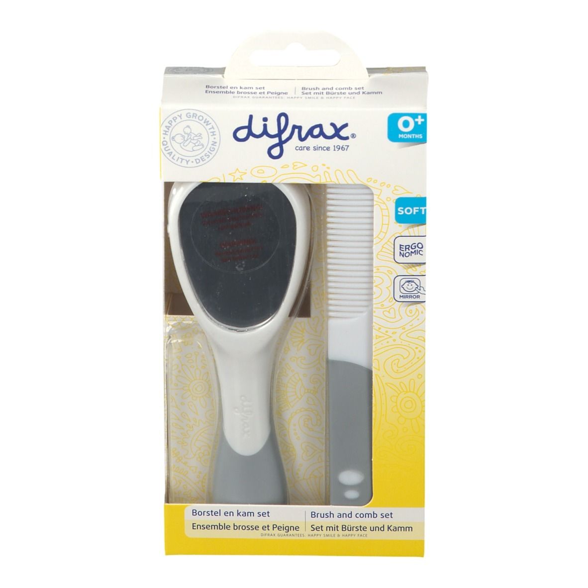 Difray Kit brosse et peigne pour bébé Bleue