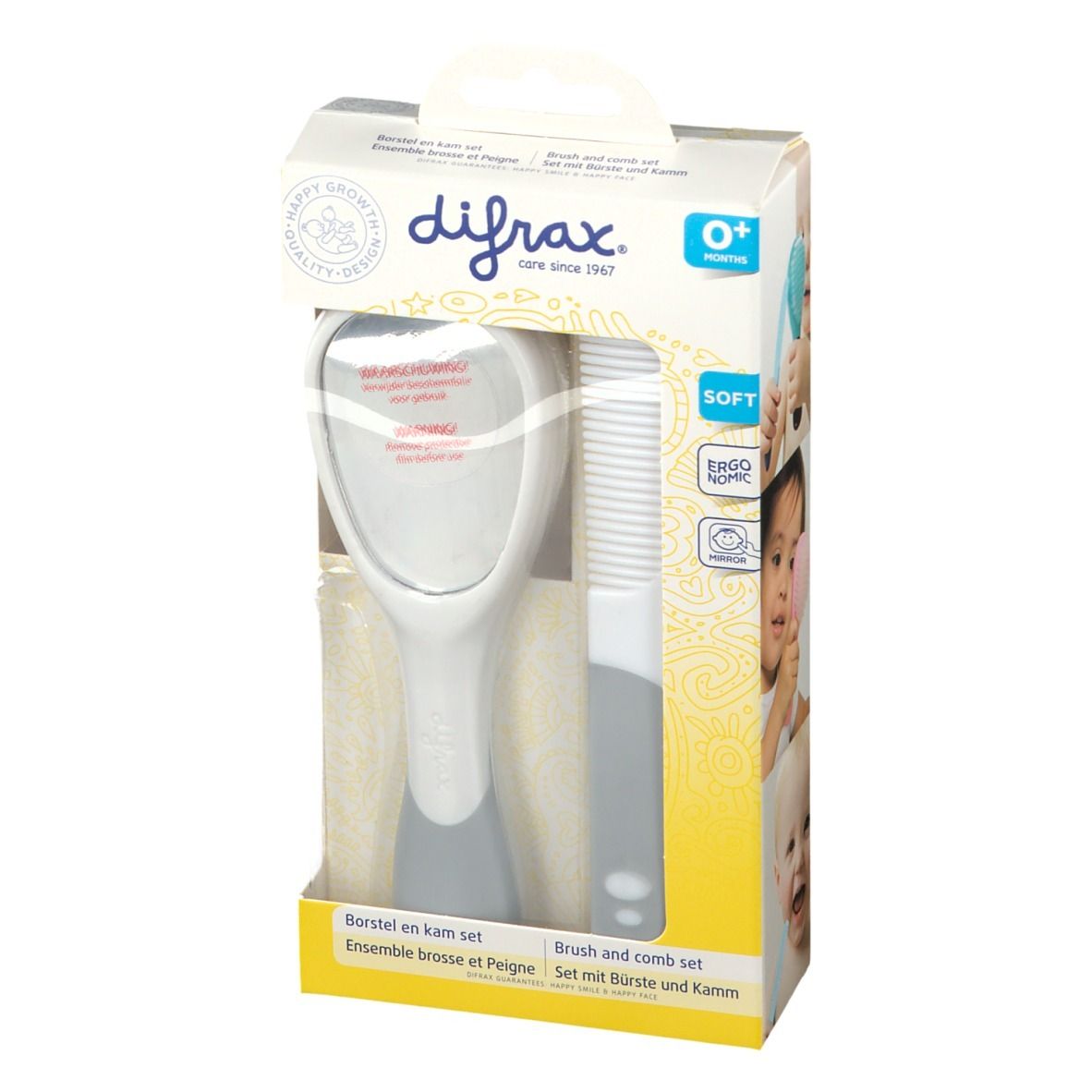 Difray Kit brosse et peigne pour bébé Bleue