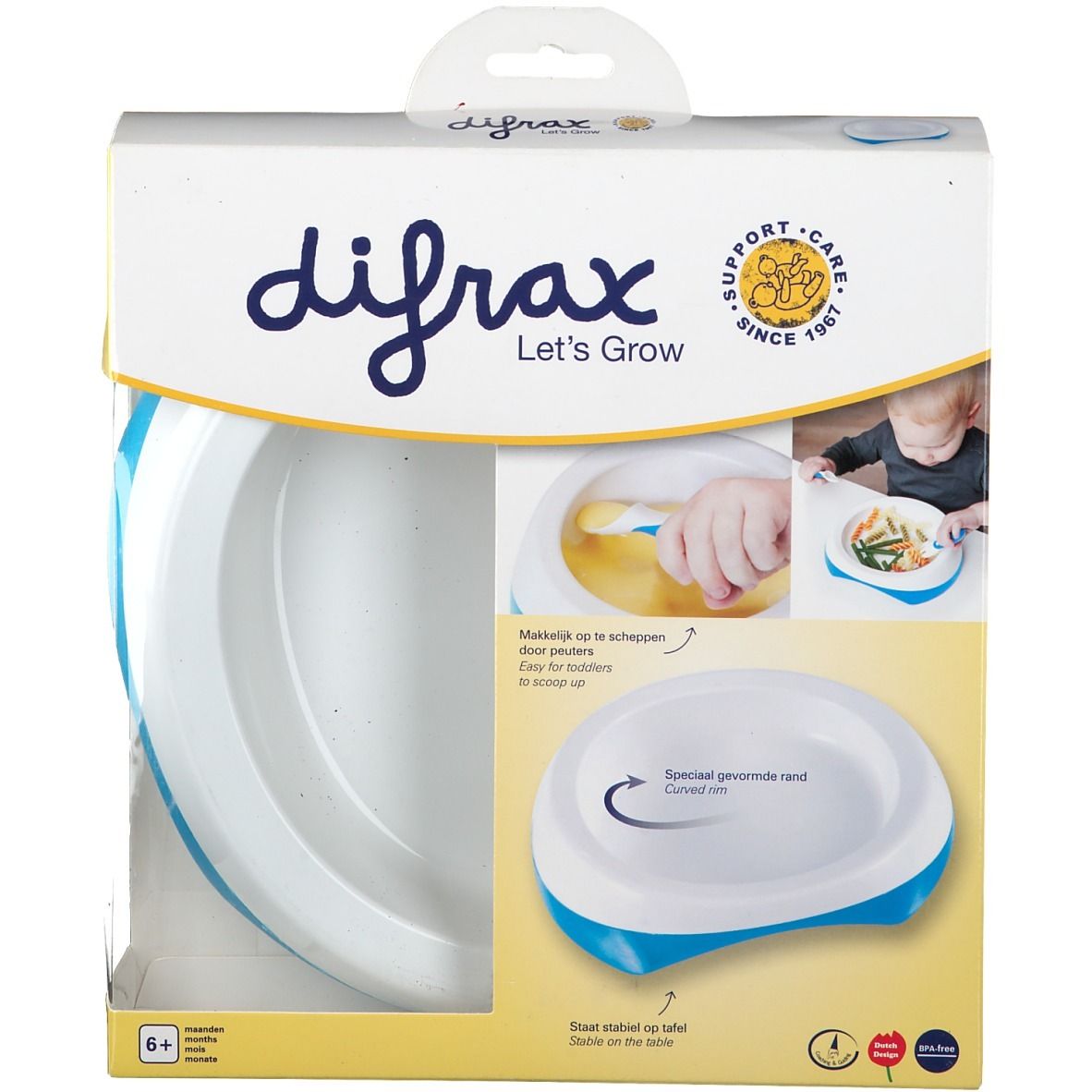 difrax® Babygeschirr - Kinderteller +6m