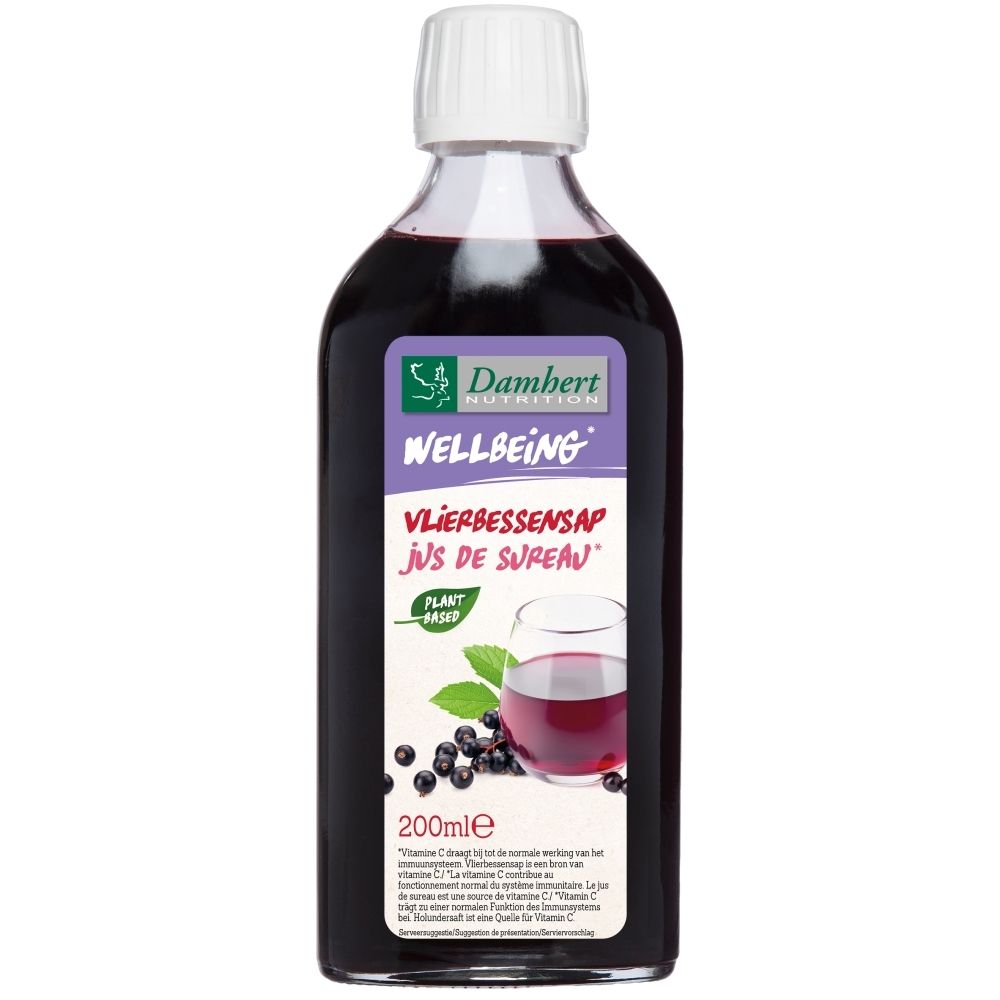 Flasche Dambert Nutrition Vlierbessensap, 200ml.