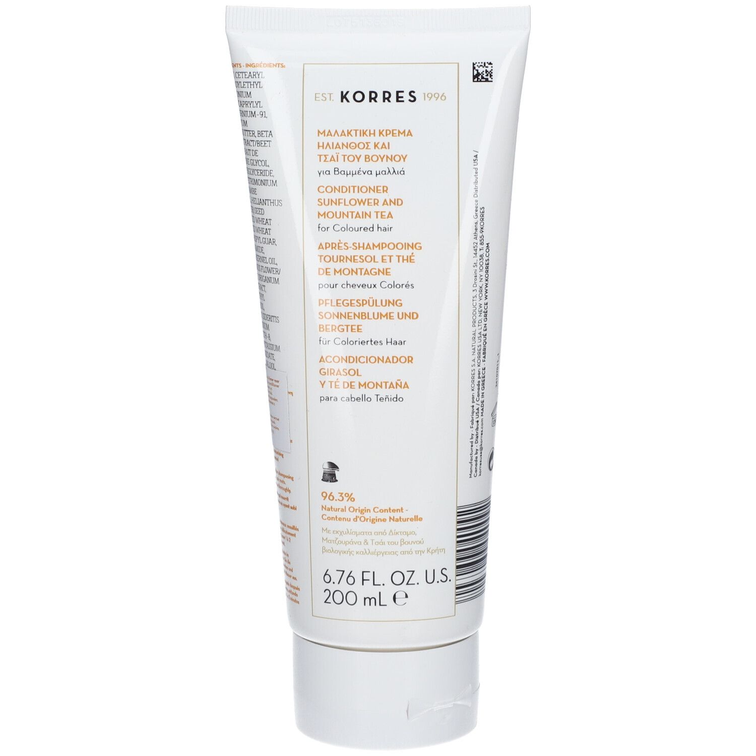 KORRES® Après-Shampooing Tournesol & Thé de Montagne