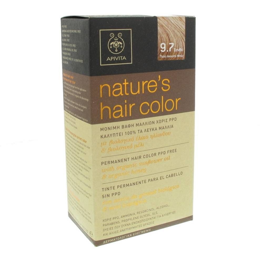 Apivita Coloration Capillaire N9.7 Blond Très Clair Beige