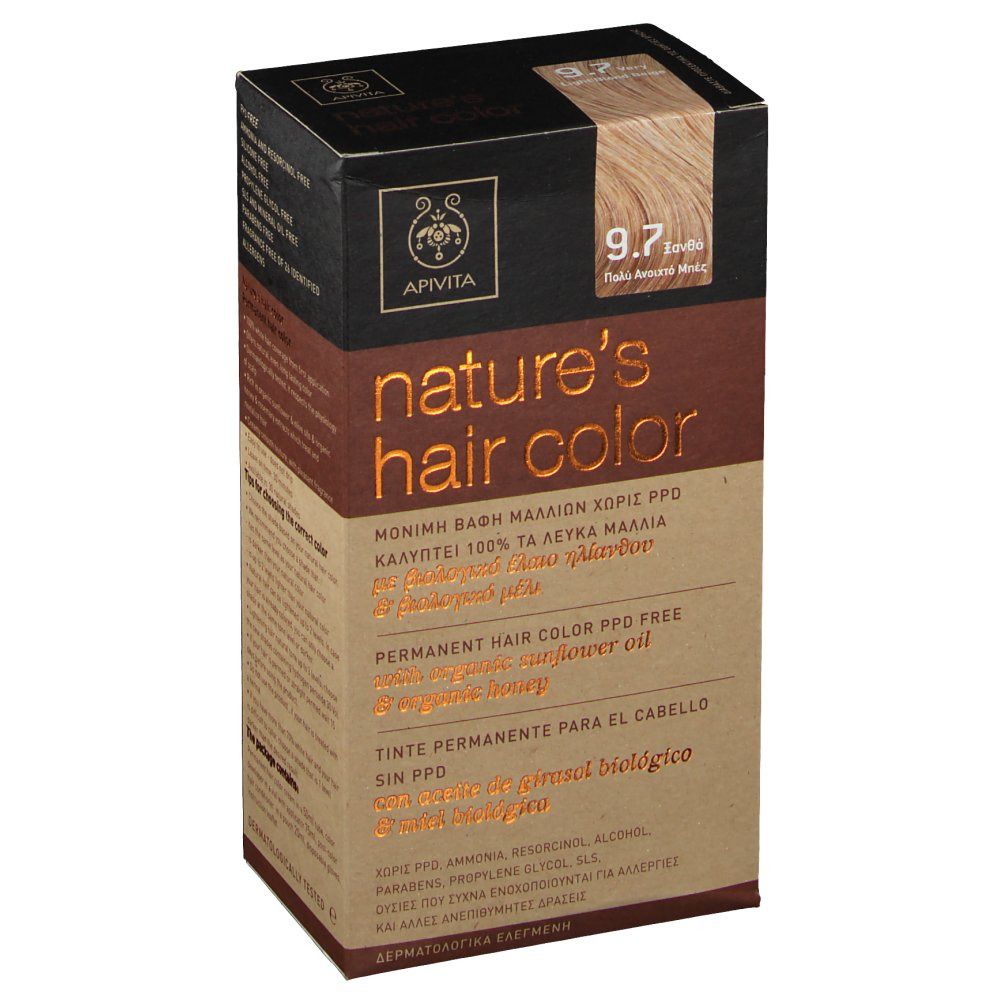 Apivita Coloration Capillaire N9.7 Blond Très Clair Beige